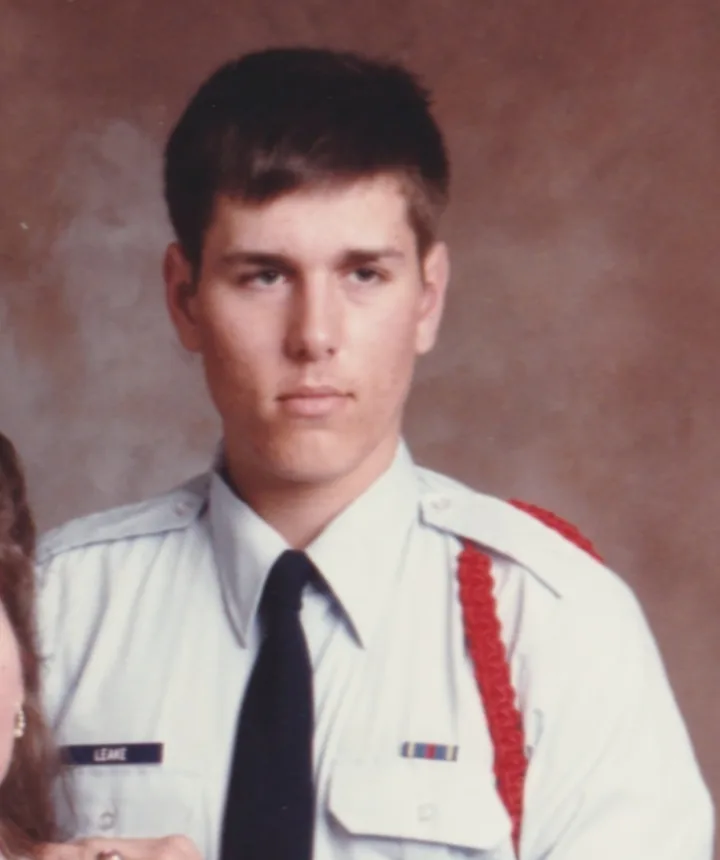 Travis Leake in U.S. Air Force uniform, 1989
