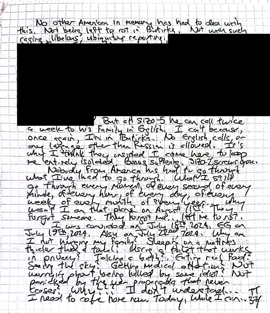 Page 5 of 5 of Travis Leake's handwritten letter, August 2–19, 2024. The transcription is below.